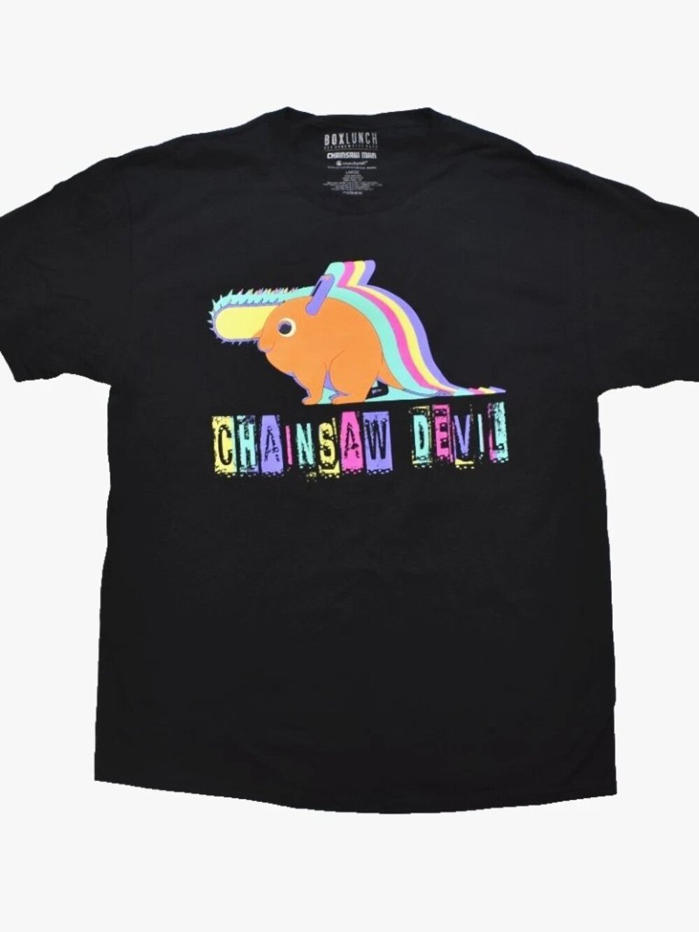 Chainsaw Man Pochita Chainsaw Devil Anime Black Shirt New Large